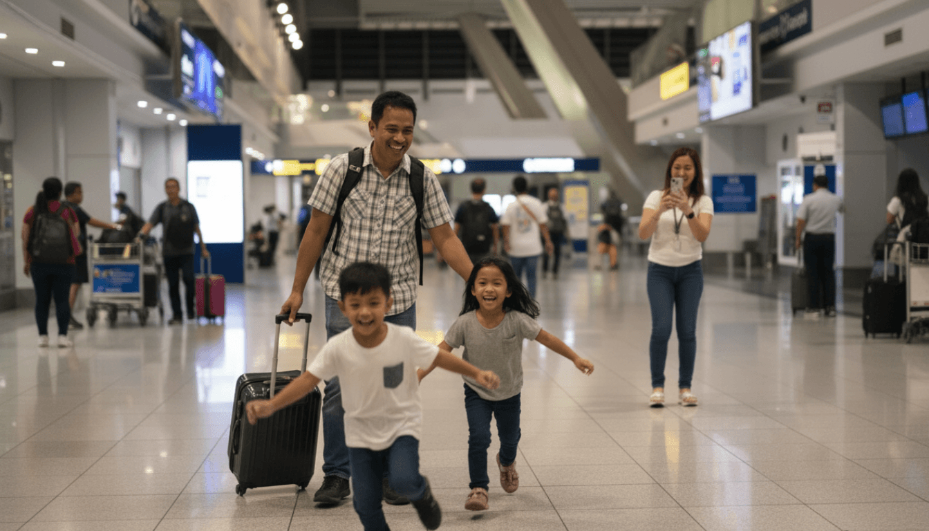 OFW family reunion — every flight home carries a story